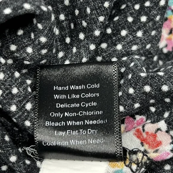 torrid Polka Dot Floral Print High-Low Strappy Summer Dress Smocked Sz 2 - NWOT - Picture 7 of 7